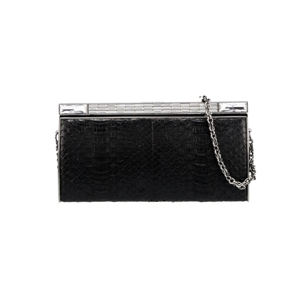CHANEL Python Evening Frame Bag Women's Handbags - Picture 1 of 6